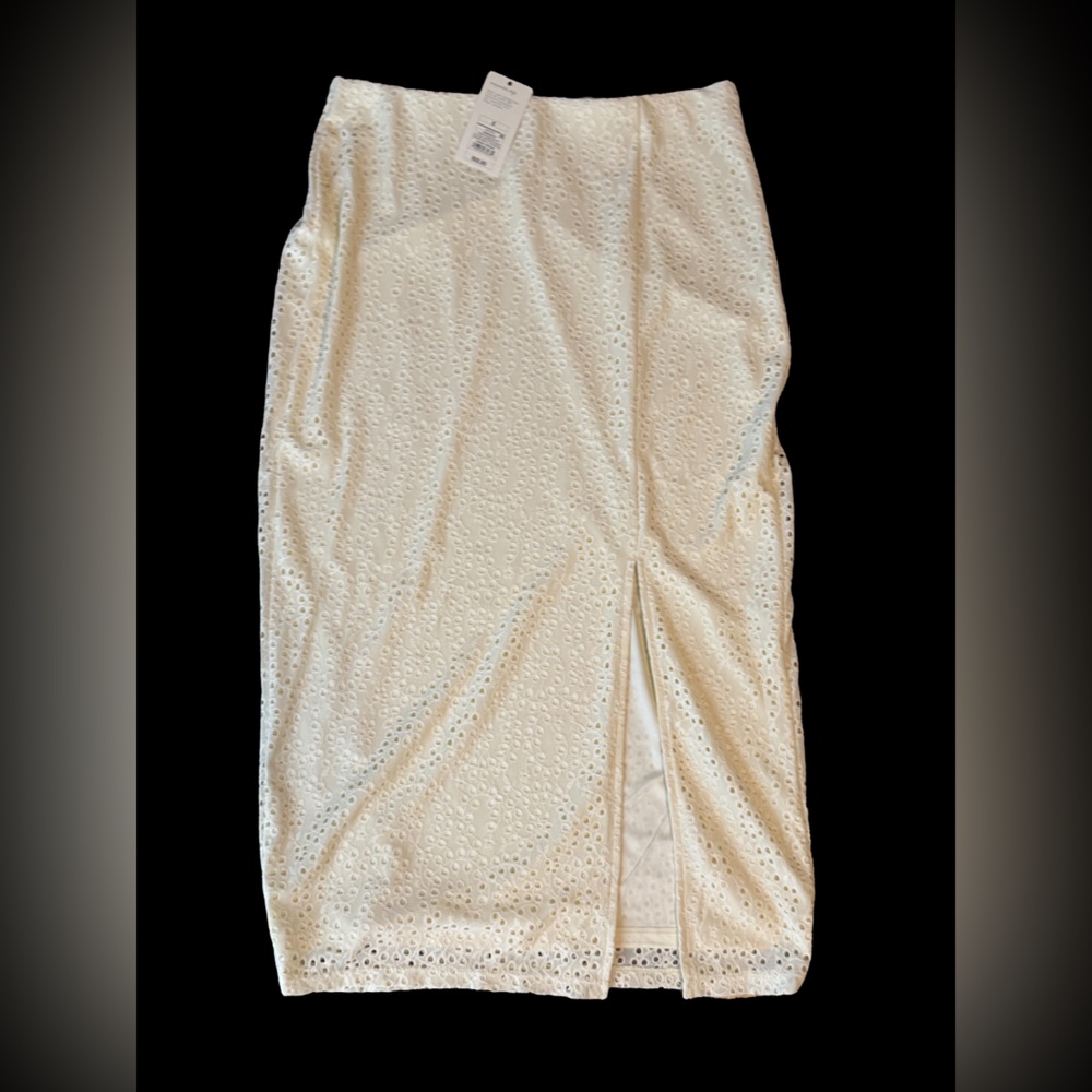 Cream Eyelet Skirt